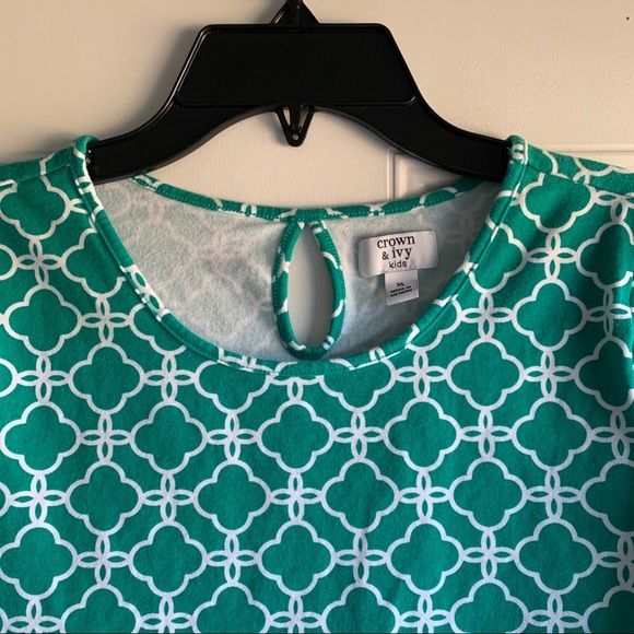 Crown and Ivy Girls Short Sleeve Keyhole Dress-XLg - Picture 3 of 8